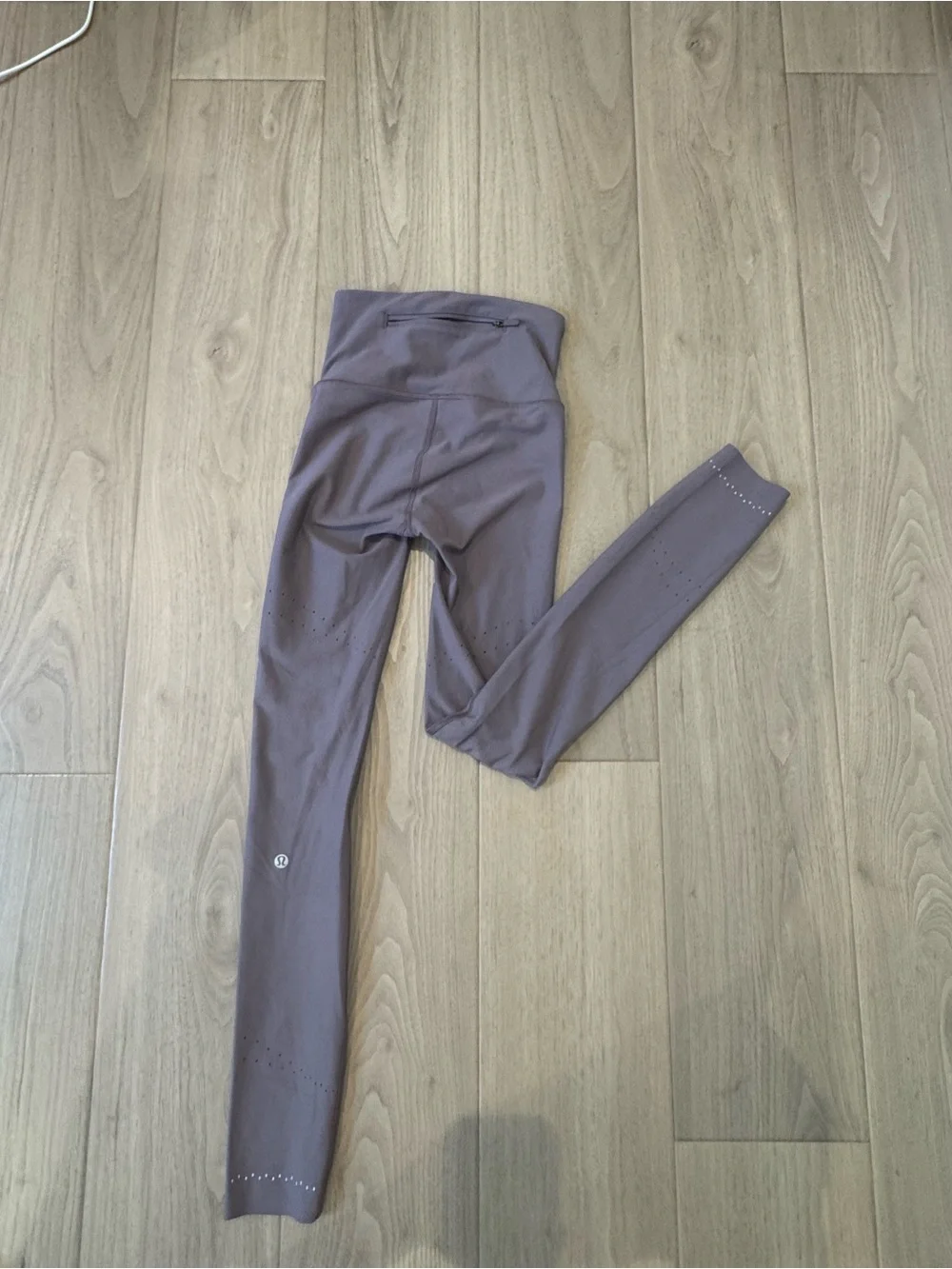 Lululemon High-Waist Laser-Cut Leggings in Mauve